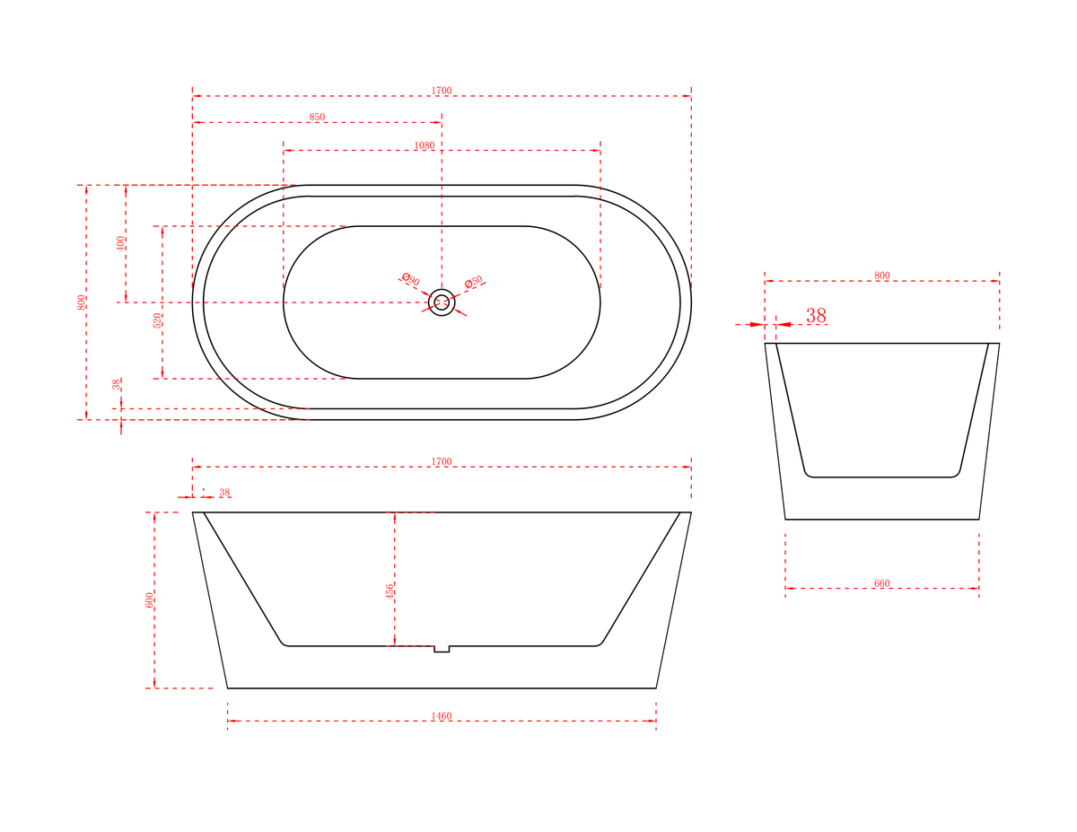 Oval Freestanding Bathtub (111)