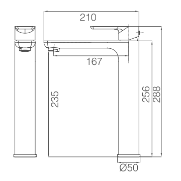 Tall Basin Mixer 17B-301 Chrome