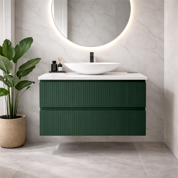 ANNIE WILD OAK RIBBED WALLHUNG PLYWOOD VANITY