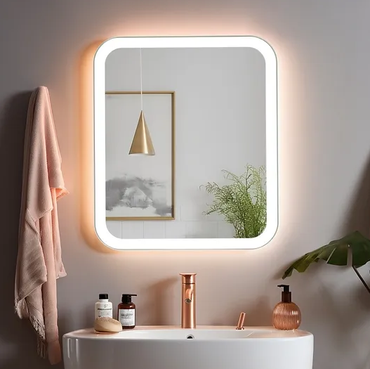 SQUARE FRONT LIGHT LED MIRROR (HILTON)