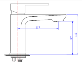 Basin Mixer 16F-101 Chrome