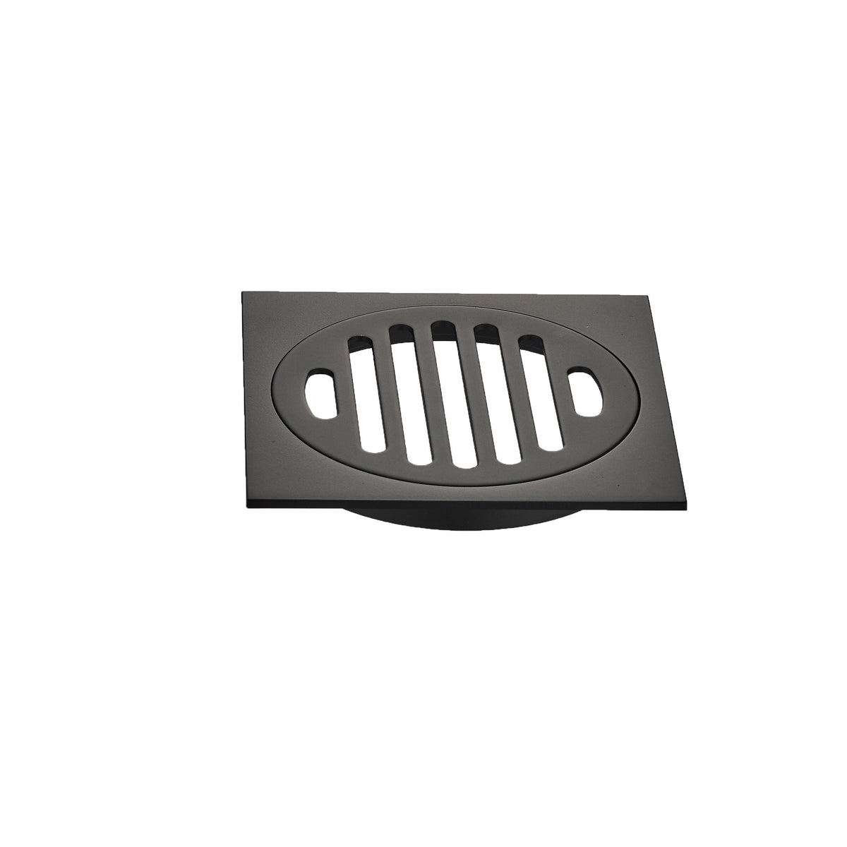 80MM SQUARE TILE FLOOR GRATE - BRUSHED GUNMETAL