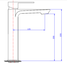 Tall Basin Mixer 16F-301  Brushed Gunmetal