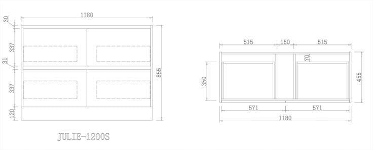 ANNIE WHITE GLOSS FREESTANDING PLYWOOD VANITY