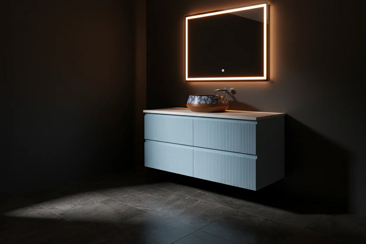 ANNIE OCEAN RIBBED WALLHUNG PLYWOOD VANITY