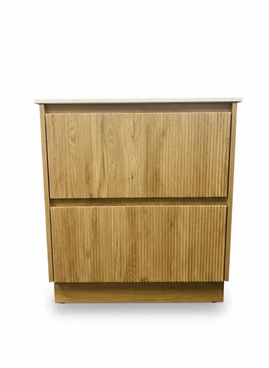 PLYWOOD WALNUT RIBBED FLOORSTANDING VANITY