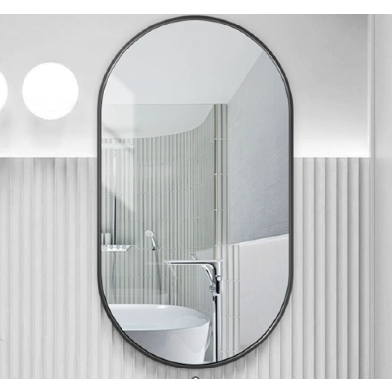 SERA Black Framed OVAL Mirror With Black Aluminum Frame 400MM*900MM