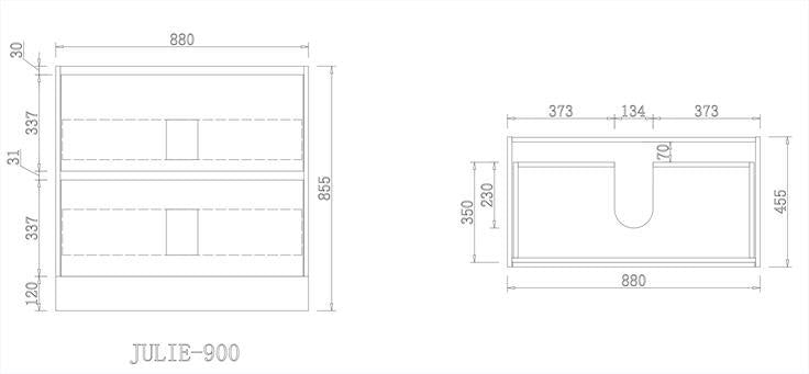 ANNIE WHITE GLOSS FREESTANDING PLYWOOD VANITY