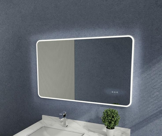 FRONT LIGHT RECTANGLE LED MIRROR WITH RIM
