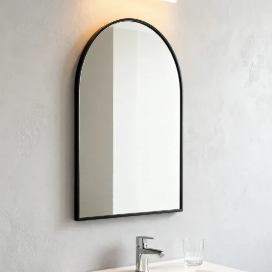 SERA Black Framed Arch Mirror With Black Aluminum Frame 5090