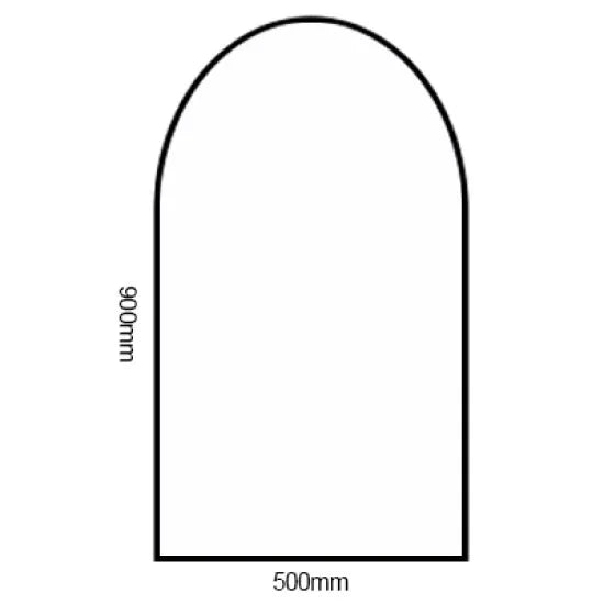 SERA Black Framed Arch Mirror With Black Aluminum Frame 5090
