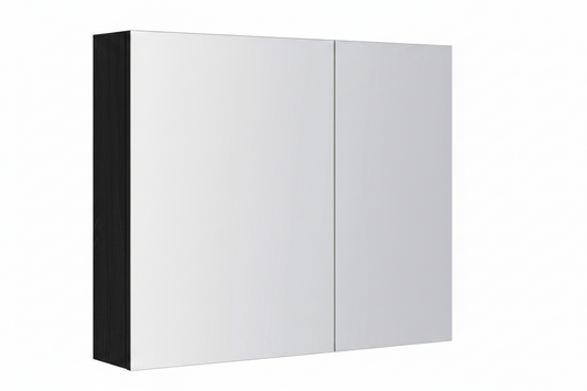 PLYWOOD MIRROR CABINET 2 Door DARK OAK