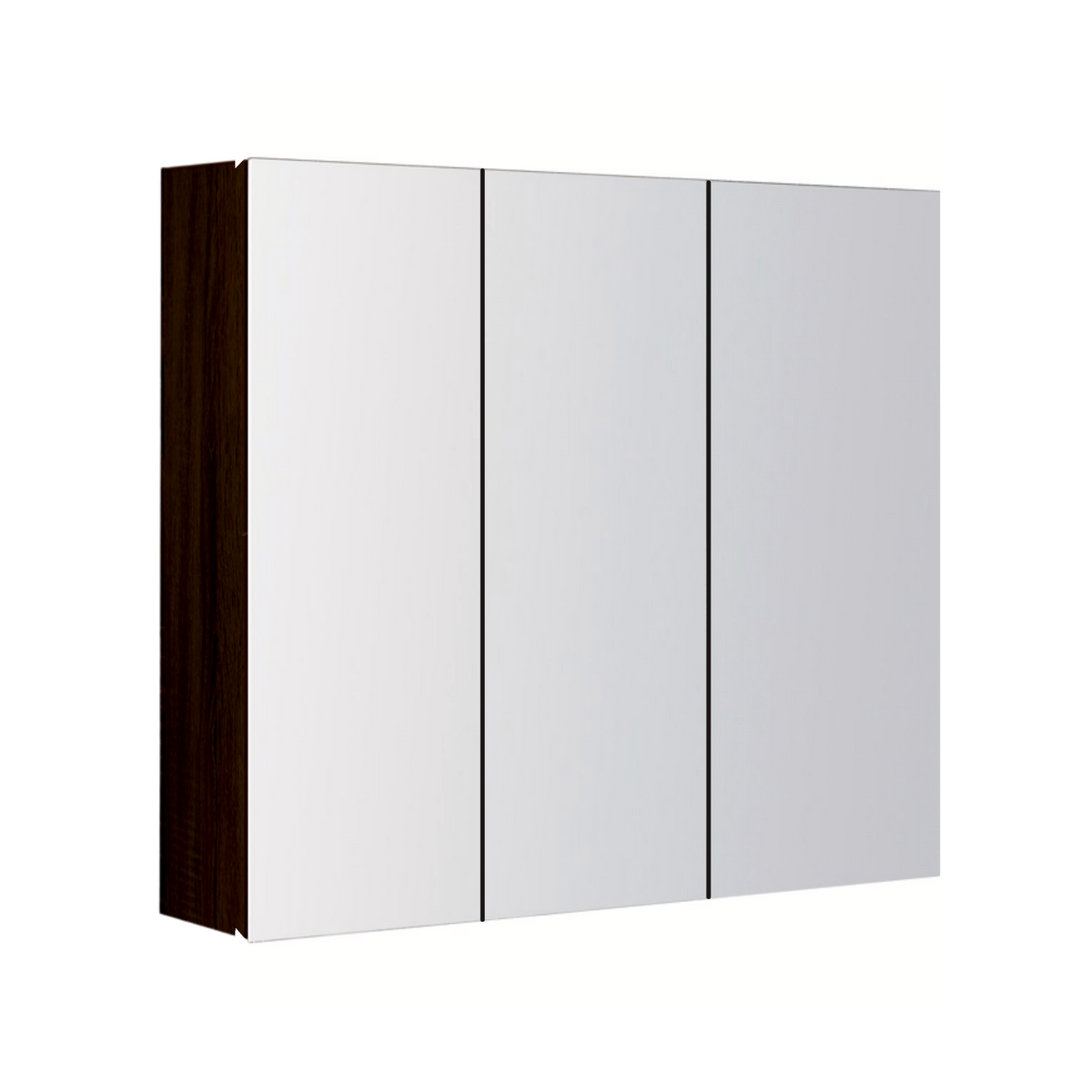 PLYWOOD MIRROR CABINET 3 Door DARK OAK