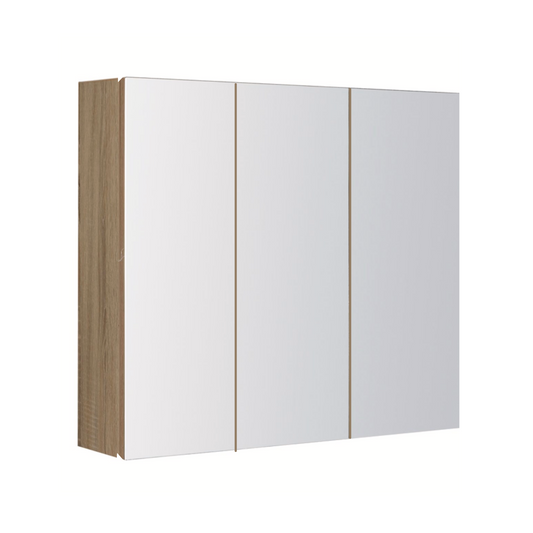 PLYWOOD MIRROR CABINET 3 Door LIGHT OAK