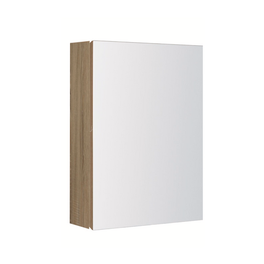 PLYWOOD MIRROR CABINET 450mm 1-Door LIGHT OAK
