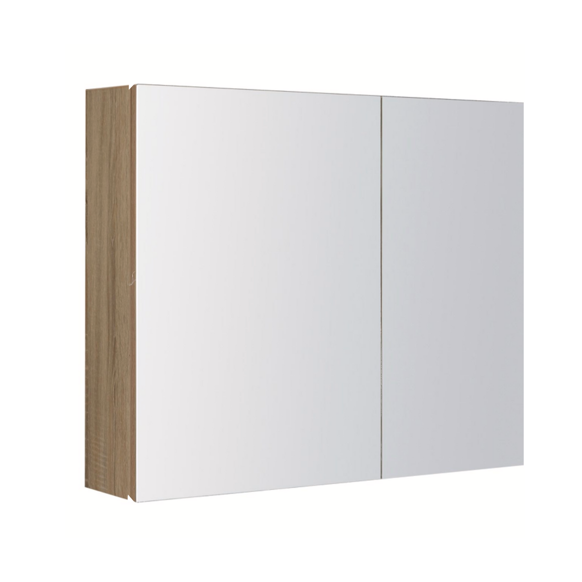 PLYWOOD MIRROR CABINET 2 Door LIGHT OAK
