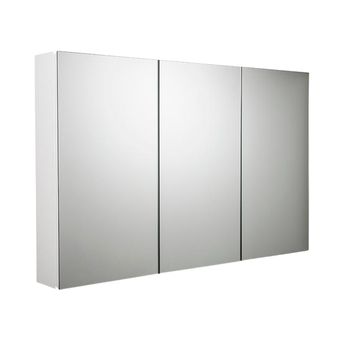 PLYWOOD MIRROR CABINET 3 Door WHITE