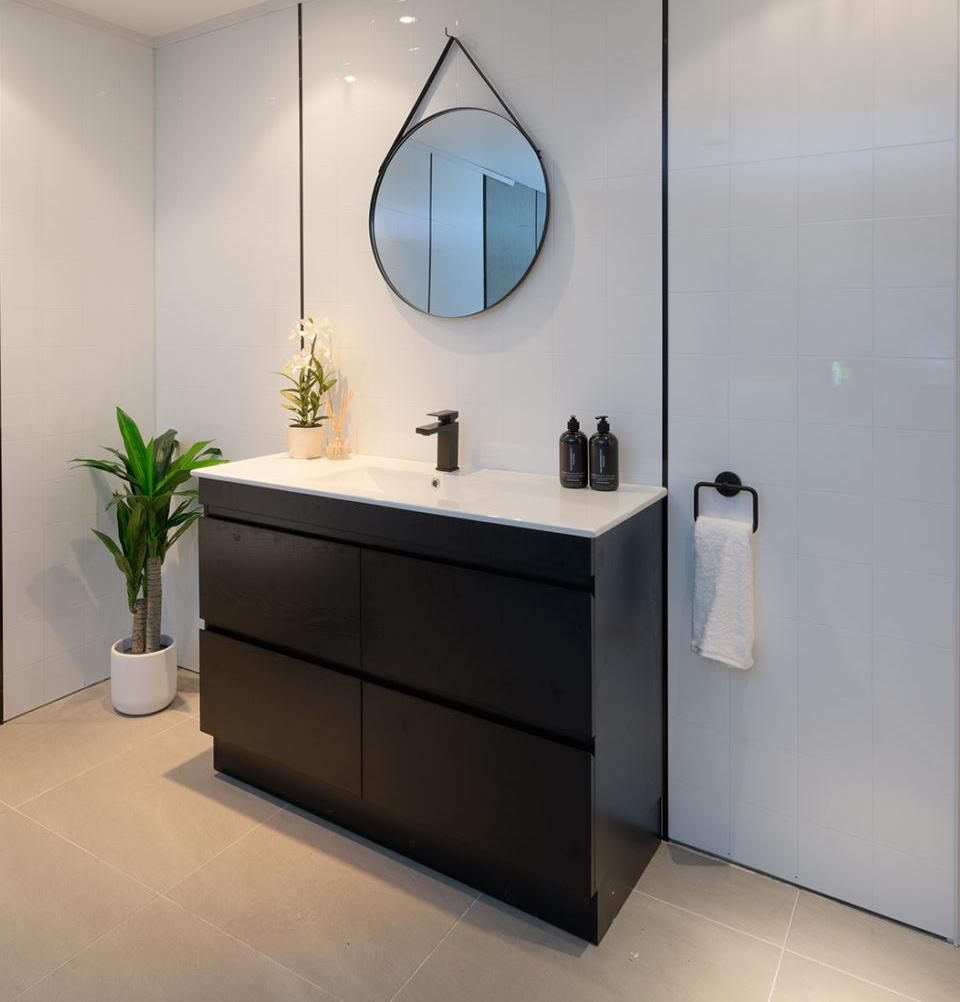 PARI DARK OAK FREESTANDING PLYWOOD VANITY