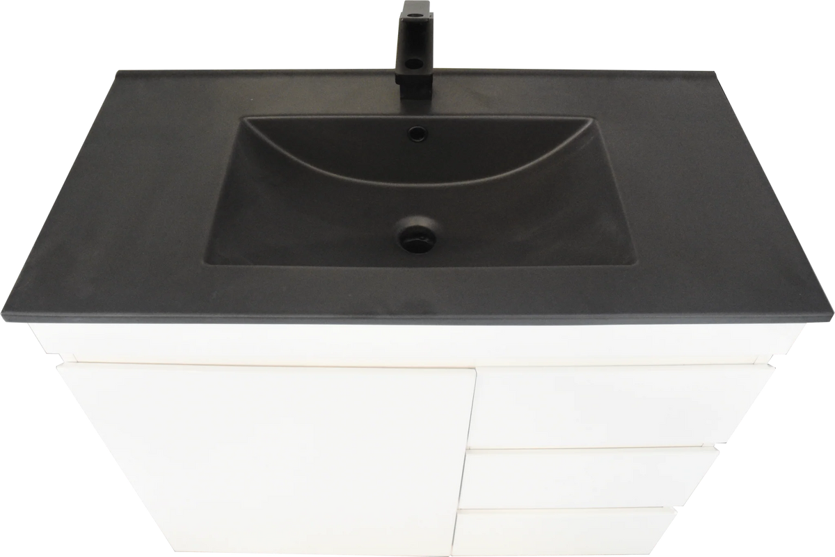 PLYWOOD MEDDY WHITE FLOORSTANDING VANITY WITH CERAMIC TOP