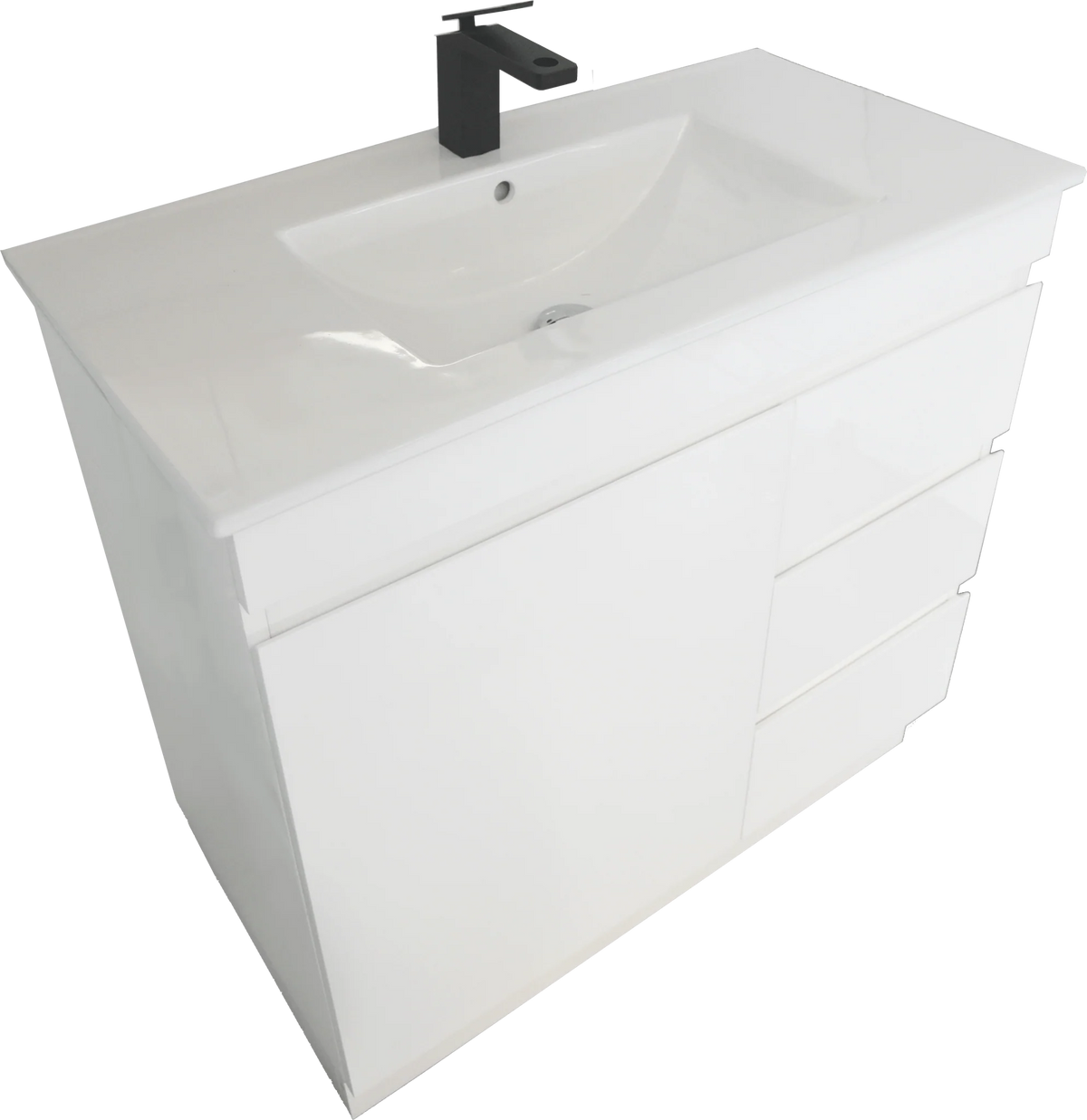 PLYWOOD MEDDY WHITE FLOORSTANDING VANITY WITH CERAMIC TOP