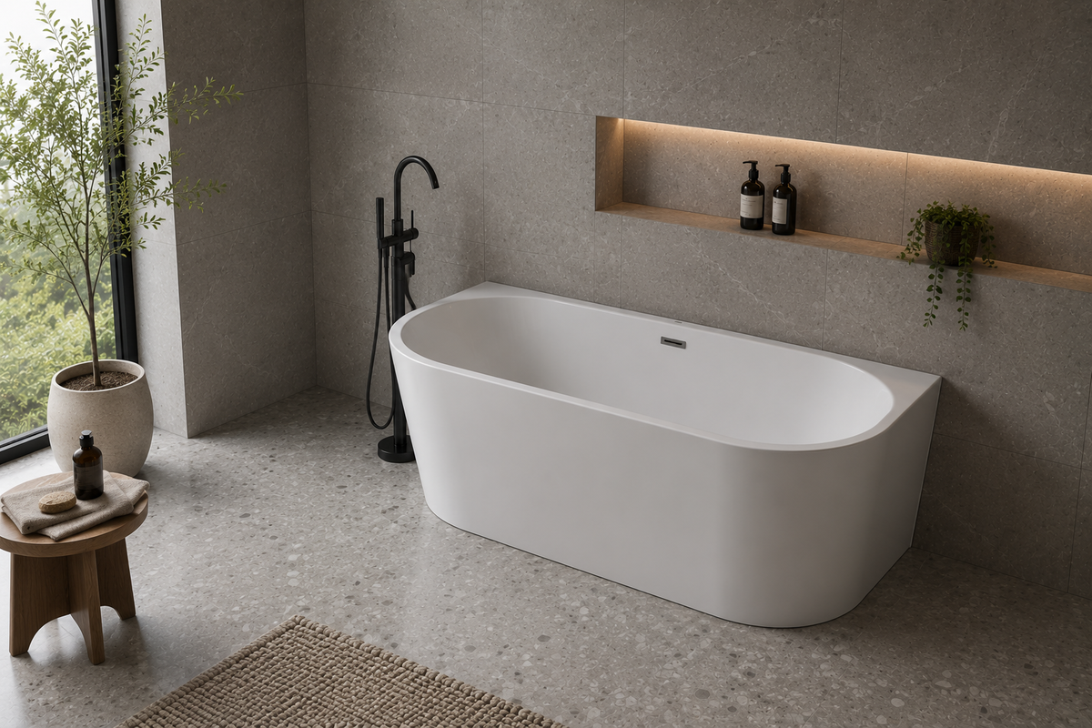 Back To Wall Freestanding Bathtub (191)