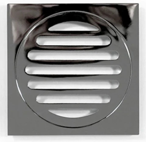 100MM SQUARE TILE FLOOR GRATE - CHROME