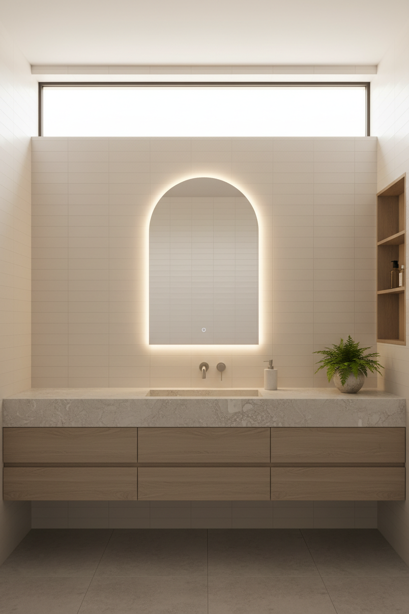 ARCH BACKLIT LEAD MIRROR