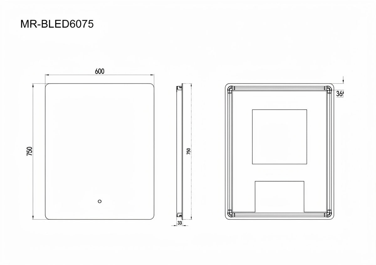 RECTANGLE BACKLIT LED MIRROR (DOM)