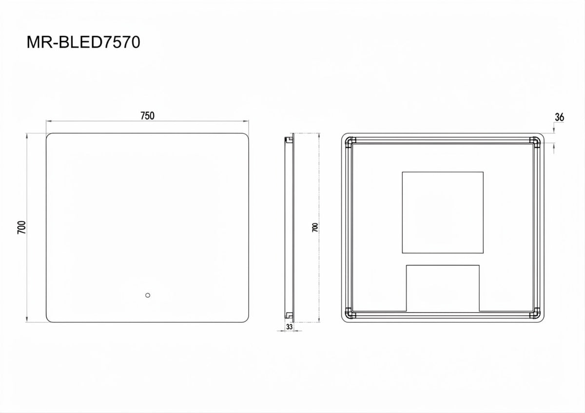 RECTANGLE BACKLIT LED MIRROR (DOM)