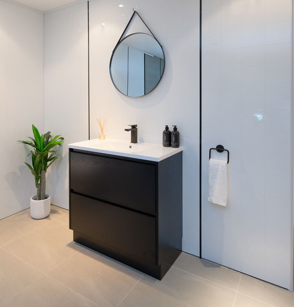 PARI DARK OAK FREESTANDING PLYWOOD VANITY