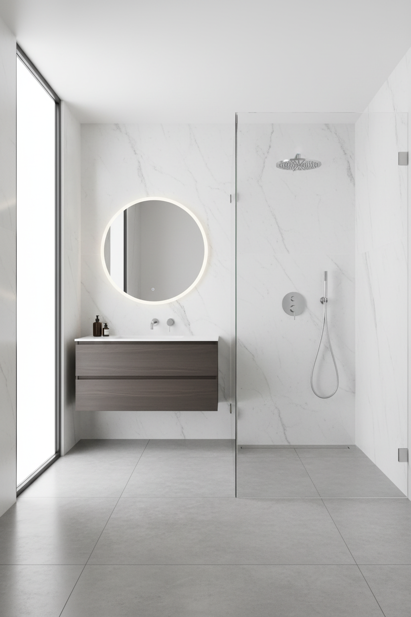 Round Wall Shower Mixer