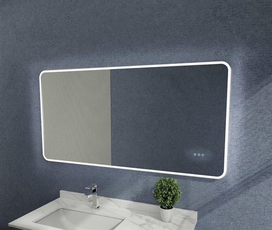 FRONT LIGHT RECTANGLE LED MIRROR WITH RIM