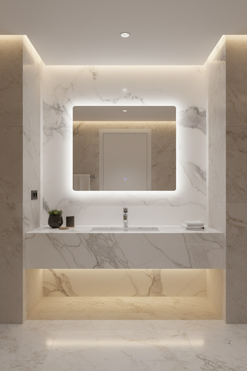 BACKLIT RECTANGLE LED MIRROR