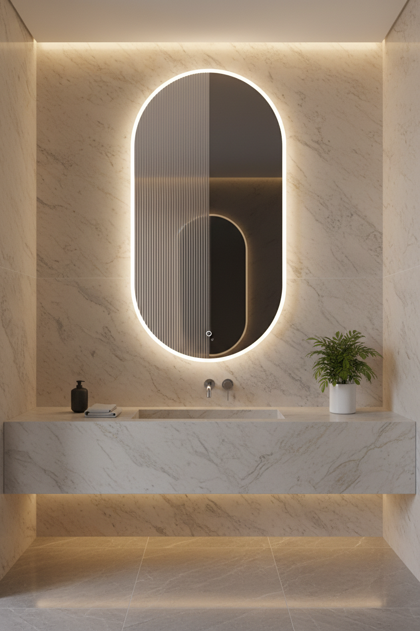 OVAL BACKLIT LED MIRROR