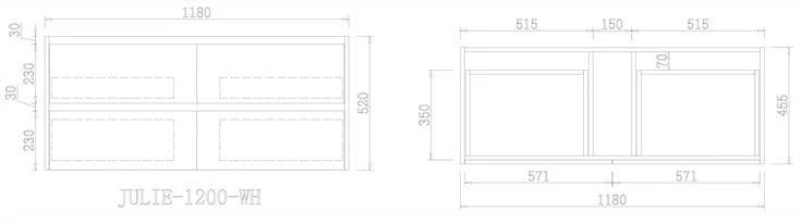 ANNIE DOUBLE SHADE DO-LO WALLHUNG PLYWOOD VANITY