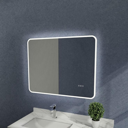 FRONT LIGHT RECTANGLE LED MIRROR WITH RIM