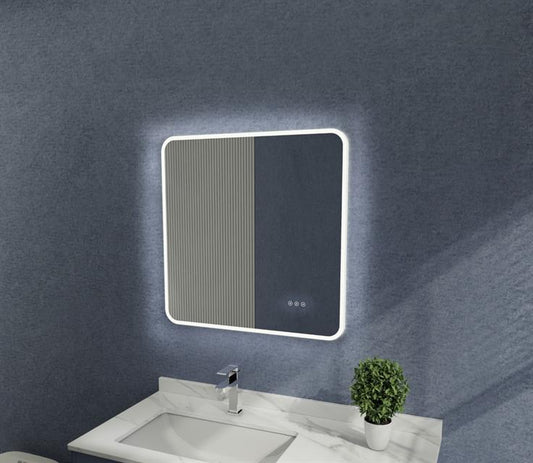 FRONT LIGHT RECTANGLE LED MIRROR WITH RIM