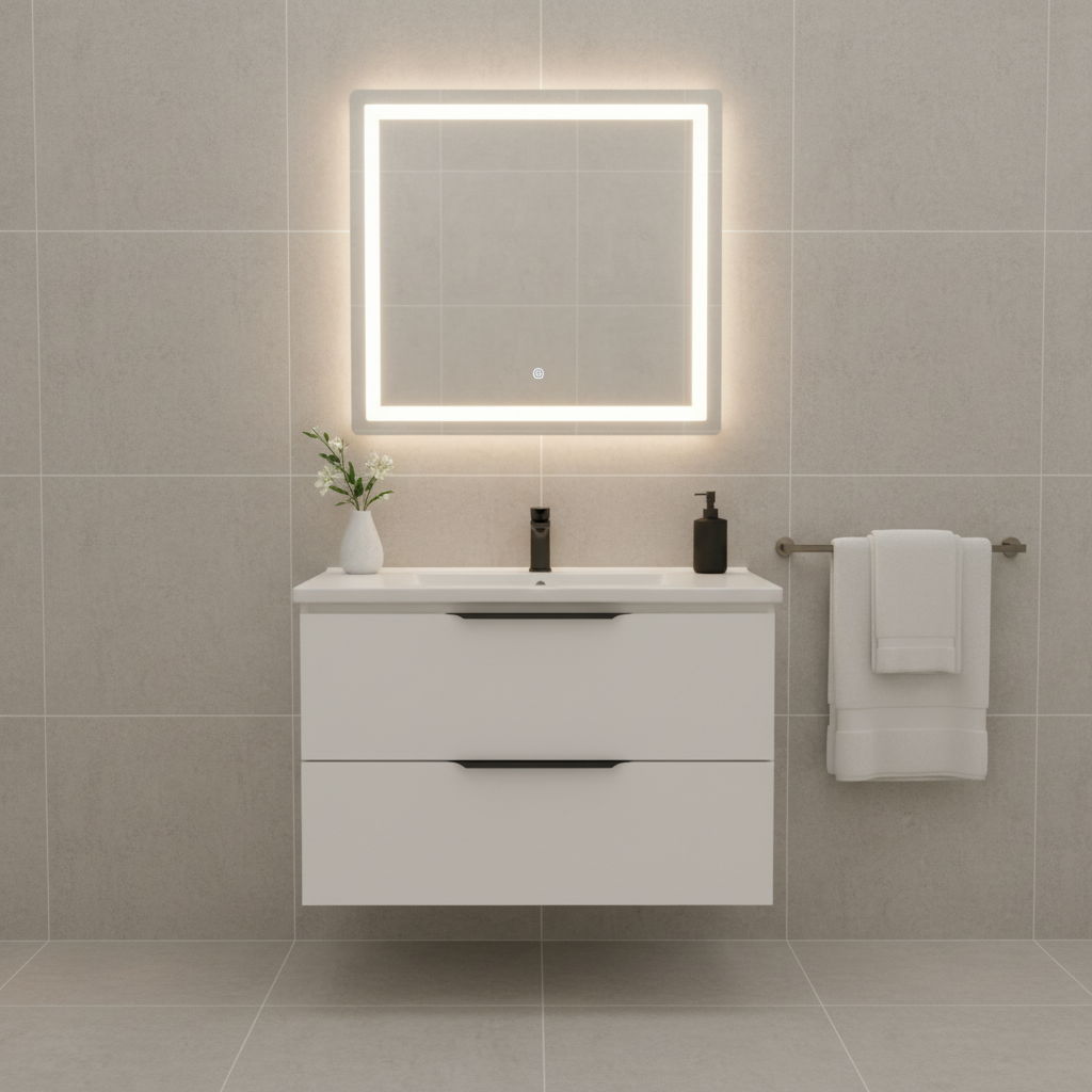 PARIS WHITE PLYWOOD VANITY