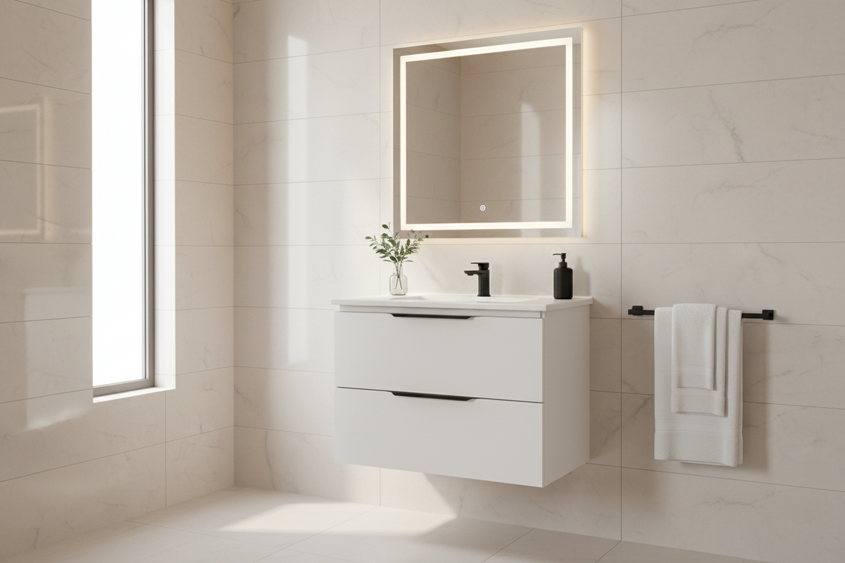 PARIS WHITE PLYWOOD VANITY