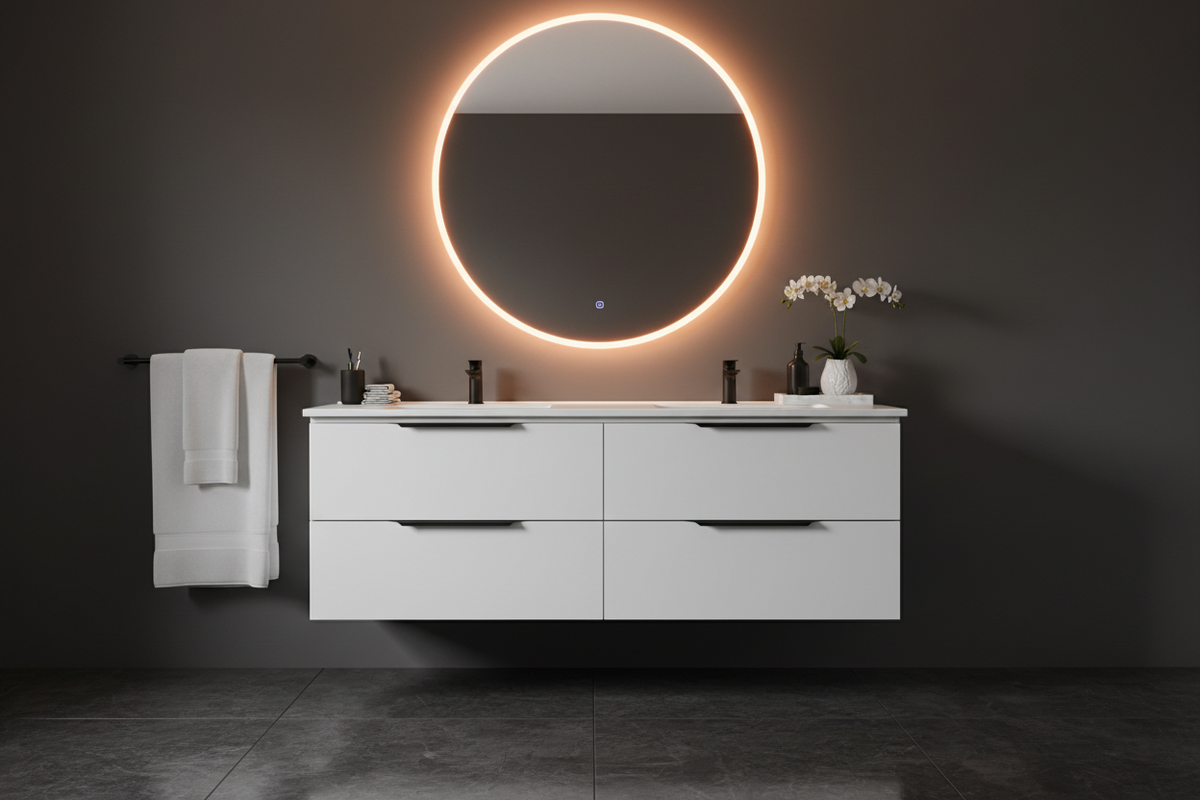 PARIS WHITE PLYWOOD VANITY