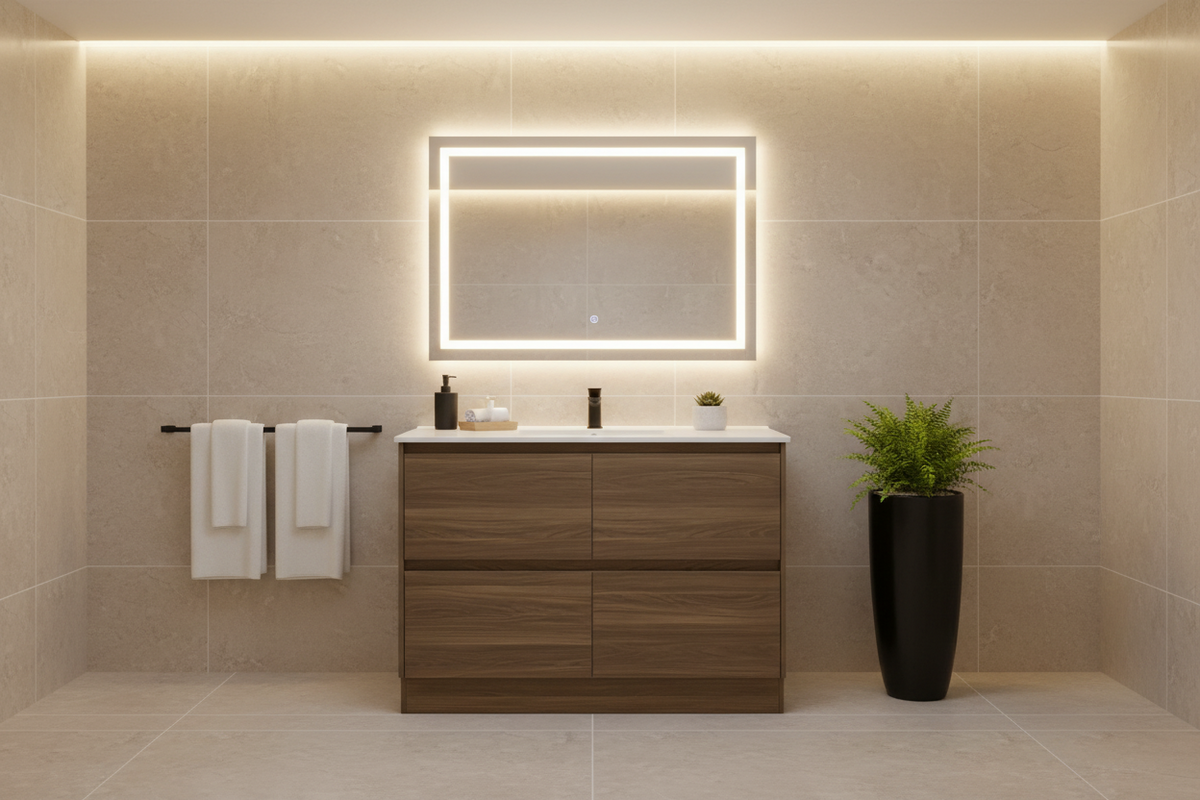 ANNIE ROSEWOOD FREESTANDING PLYWOOD VANITY