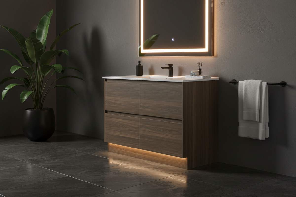 ANNIE ROSEWOOD FREESTANDING PLYWOOD VANITY