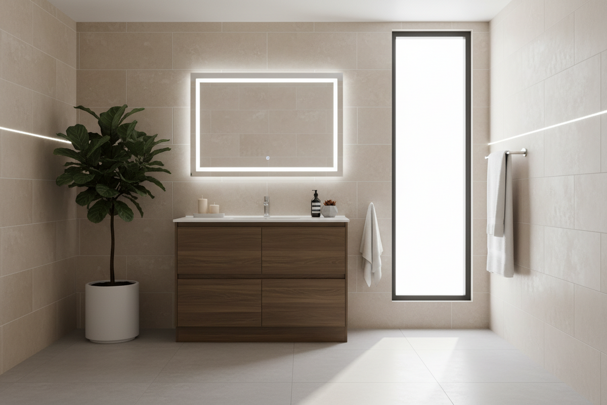 ANNIE ROSEWOOD FREESTANDING PLYWOOD VANITY