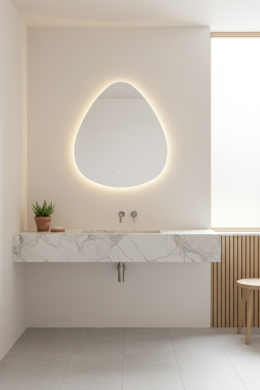 BIANCA- RCD 900x700mm Special LED Wall Mirror Touch Switch 3 Colours Lighting